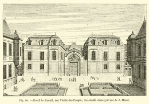 Hôtel de Bizeuil, rue Vieille-du-Temple; fac-similé d