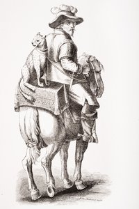 Chasse avec un léopard, d