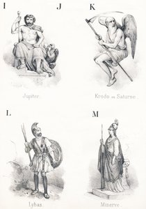 ; IJ K L M : Jupiter, Krodo, Lybas, Minerve - French School
