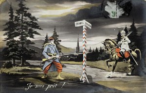 Je suis prêt, carte postale de la Première Guerre mondiale, 1914