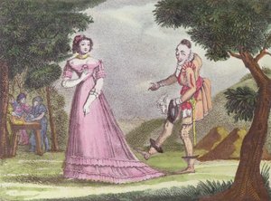 Illustration pour Riquet à la Houppe, conte de fées par Charles Perrault, c.1820-30