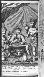 Illustration du Traité Nouveau et Curieux du Café, du Thé et du Chocolat par Philippe Sylvestre Dufour, La Haye, publié en 1693