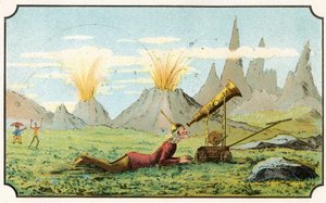 Illustration du livre "Voyage dans la lune avant 1900" par A. de Ville-d