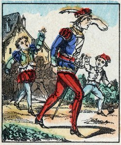 Illustration du conte « Les Aventures de Grand Flandrin » Gravure sur bois d