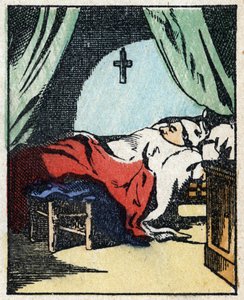 Illustration du conte « Histoire véridique de Jeannot Serinet » Gravure sur bois de l