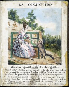 Dans « La grammaire en images », album feuillet, vers 1850