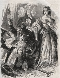 En proie à une rage folle, il fit voler plumes, livres et papiers : colère du poète Paul Scarron (1610-1660) devant sa femme, Françoise d