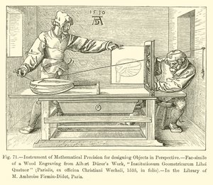 Instrument de précision mathématique pour dessiner des objets en perspective