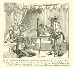 Instruments de précision mathématique pour exécuter des portraits