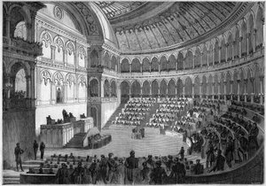 Vue intérieure du Parlement italien, Turin