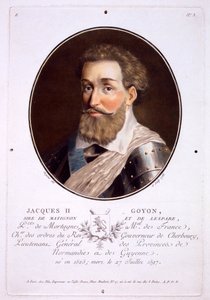 Jacques II Goyon, de Portraits des grands hommes, femmes illustres, et sujets mémorables de France, publié 1787-92 - French School