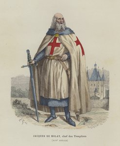 Jacques de Molay, dernier Grand Maître des Templiers, 14ème siècle - French School