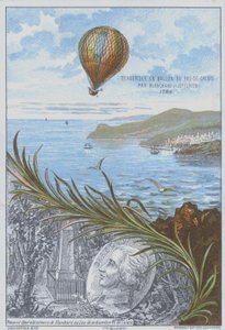 Jean-Pierre Blanchard et John Jeffries effectuant le premier vol en ballon à travers la Manche, 7 janvier 1785