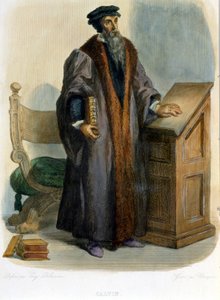 Jean Calvin (Jean Cauvin, réformateur et écrivain français (1509-1564) - dans « Le Plutarque français », Ed. Mennechet