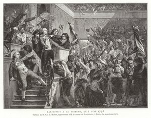 Jean Denis, comte Lanjuinais, à la tribune de la Convention, Révolution française, 2 juin 1793