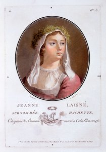 Jeanne Laisné, de Portraits des grands hommes, femmes illustres, et sujets mémorables de France, publié 1787-92 - French School