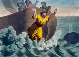 Jonas jeté à la mer, illustration du catéchisme L