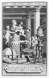 Joseph Pinetti (1750-1800), illustration extraite des Amusements physiques par L.S. Thiery, 1784