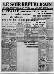 Journalisme. Censure de la presse pendant la guerre : colonnes blanches pour l