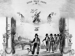 Certificat de compagnon, 1838 - French School
