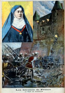 Julienne Duguesclin (1377-1404) religieuse bénédictine, illustration «Le Petit Journal» du 23 juillet 1894 (gravure)