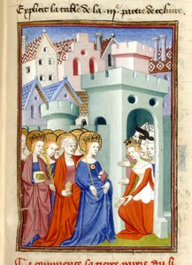 Justice, la Vierge et les Saints, MS Harley 4431, f.361r, France, c.1410-14