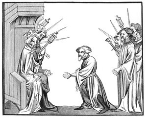 Le roi Charlemagne (742-814) recevant le serment de fidélité et d