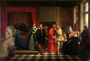 Le roi François II (1544-60) sur son lit de mort, 1865
