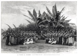 Le roi Toffa (r.1874-1908) et sa cour, Dahomey, 1892