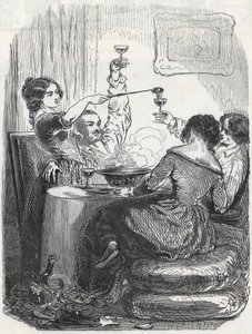 Le restaurant La Maison Dorée situé au 20, boulevard des Italiens dans le 9e arrondissement de Paris - Gravure dans « Tableau de Paris » par Edmond Texier 1852