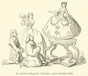 La cantatrice Minghetti, à Londres, au dix-huitième siècle - French School