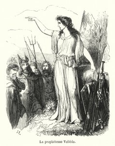 La prophétesse Velleda (gravure) - French School