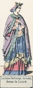 La reine Gerberge de Saxe, femme de Louis IV - French School