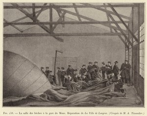La salle des bâches à la gare du Mans, Réparation de La Ville de Langres - French School