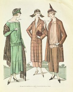 Mode féminine, illustration de La Véritable Mode Française de Paris, 1924