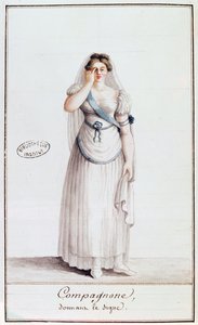 Dame franc-maçonne donnant un signe, 1805 - French School