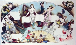 Illustrations de mise en page pour un article sur les sous-vêtements féminins, de La Vie Parisienne, c.1870 - French School