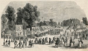 Le Carré Marigny en juin 1848 à Paris - Gravure dans « Tableau-de-Paris » par Edmond Texier 1852