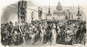 Le Grand Salon du café Frascati à Paris au XIXe siècle - Gravure dans « Tableau-de-Paris » par Edmond Texier 1852 - French School