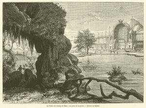 Le Palais du Champ de Mars, vue prise de la grotte - French School