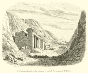 Le Sérapéum de Memphis, Vue extérieure - French School