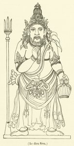 Le dieu Siva (engraving) - French School