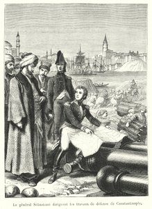 Le général Sebastiani dirigeant les travaux de défense de Constantinople - French School