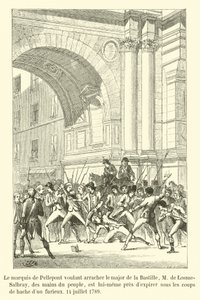 Le marquis de Pellepont voulant arracher le major de la Bastille, M. de Losme-Salbray, des mains du peuple, est lui-même près d