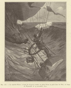 Le matelot Prince, à bord du Jacquard, tombe en plein Océan et périt dans les flots, au large de Plymouth, le 29 novembre 1870