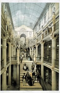 Le passage Pommeraye à Nantes - lithographie - French School