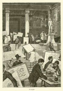 Le projet (engraving) - French School