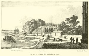 Le quai des Tuileries en 1650 - French School