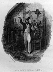 Le vieux drapeau Chanson de Beranger dans "Œuvres complètes" (1834) - French School