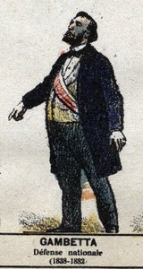 Léon Gambetta (1838-1882), homme politique français. Dans « Galerie des Rois et Reines de France et des personnages illustres de 1643 à 1895 » Image d